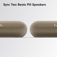 Beats Pill - Portable Bluetooth Speaker - Up to 24H Battery Life, Water Resistant, Bluetooth, Apple & Android Compatible, Seriously Loud Sound for Home, Outdoor and Travel - Champagne Gold - 7DAY'S