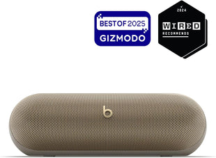 Beats Pill - Portable Bluetooth Speaker - Up to 24H Battery Life, Water Resistant, Bluetooth, Apple & Android Compatible, Seriously Loud Sound for Home, Outdoor and Travel - Champagne Gold - 7DAY'S