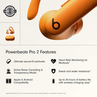Beats Powerbeats Pro 2 Wireless Bluetooth Earbuds - Noise Cancelling, Heart Rate Monitor, IPX4, Up to 45H Battery & Charging Case, Works with Apple & Android - Hyper Purple - 7DAY'S