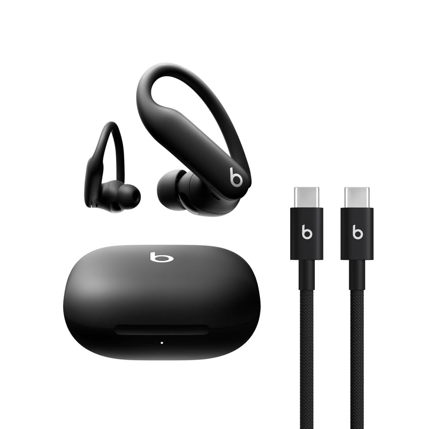 Beats Powerbeats Pro 2 Wireless Bluetooth Earbuds - Noise Cancelling, Heart Rate Monitor, IPX4, Up to 45H Battery & Charging Case, Works with Apple & Android - Jet Black - 7DAY'S