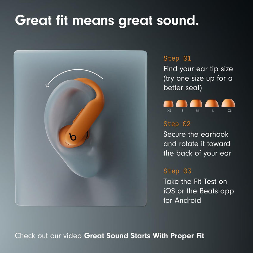 Beats Powerbeats Pro 2 Wireless Bluetooth Earbuds - Noise Cancelling, Heart Rate Monitor, IPX4, Up to 45H Battery & Charging Case, Works with Apple & Android - Quick Sand - 7DAY'S