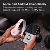 Beats Solo 4 - Wireless Bluetooth On - Ear Headphones, Apple & Android Compatible, Up to 50 Hours of Battery Life - Cloud Pink - 7DAY'S
