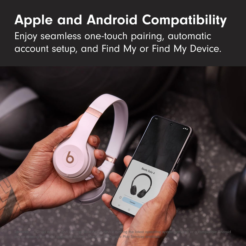 Beats Solo 4 - Wireless Bluetooth On - Ear Headphones, Apple & Android Compatible, Up to 50 Hours of Battery Life - Cloud Pink - 7DAY'S