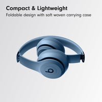 Beats Solo 4 - Wireless Bluetooth On - Ear Headphones, Apple & Android Compatible, Up to 50 Hours of Battery Life - Slate Blue (Renewed) - 7DAY'S