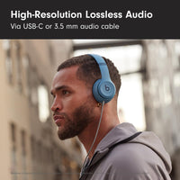 Beats Solo 4 - Wireless Bluetooth On - Ear Headphones, Apple & Android Compatible, Up to 50 Hours of Battery Life - Slate Blue (Renewed) - 7DAY'S