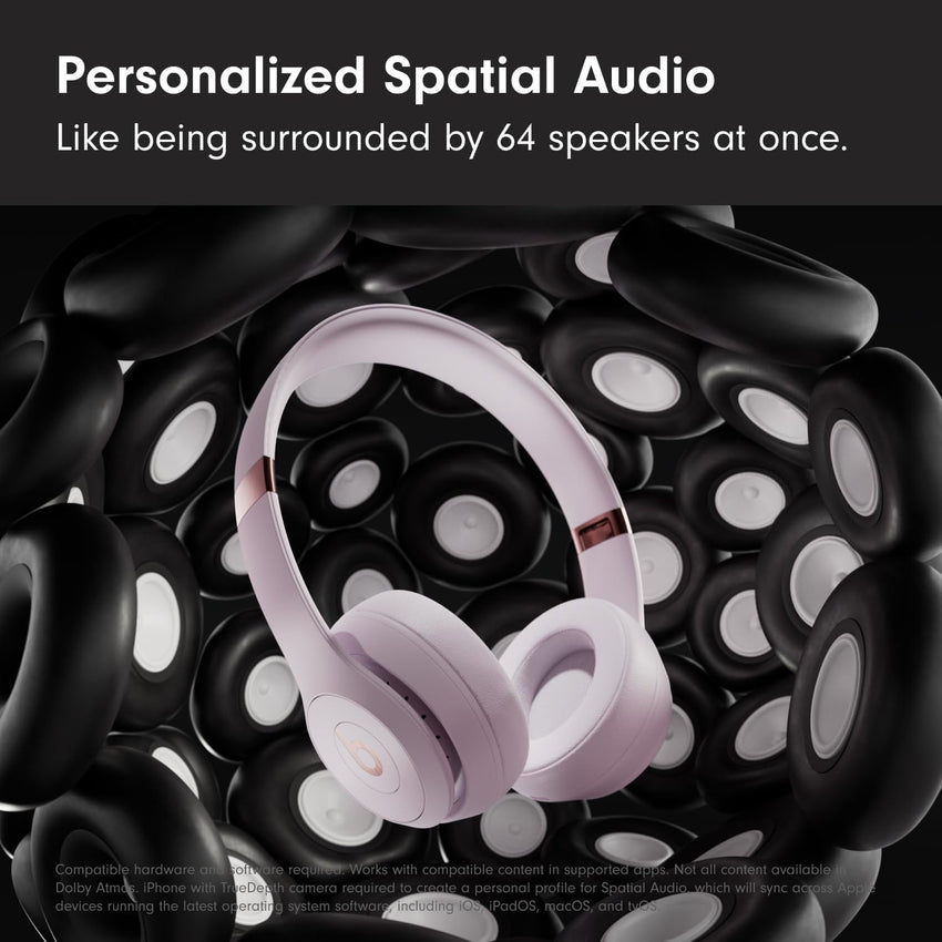 Beats Solo 4 - Wireless Bluetooth On - Ear Headphones, Cloud Pink (Renewed Premium) - 7DAY'S