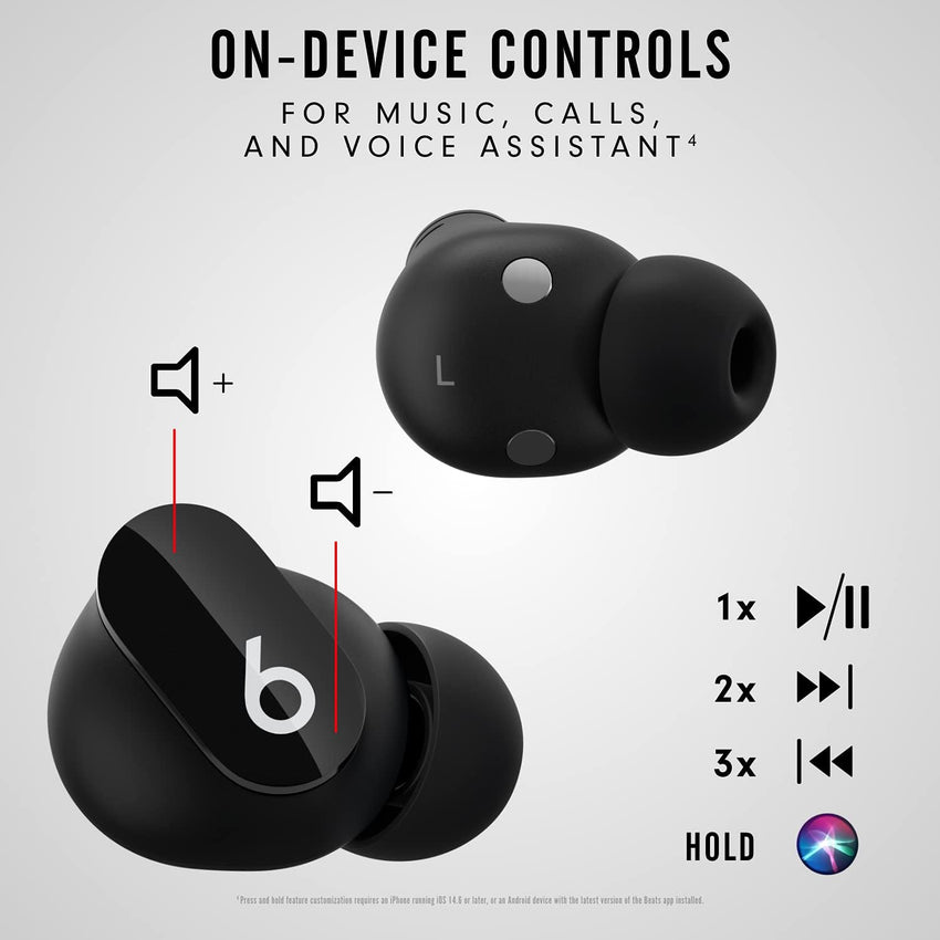 Beats Studio Buds Totally Wireless Noise Cancelling Earphones - Black (Renewed) - 7DAY'S