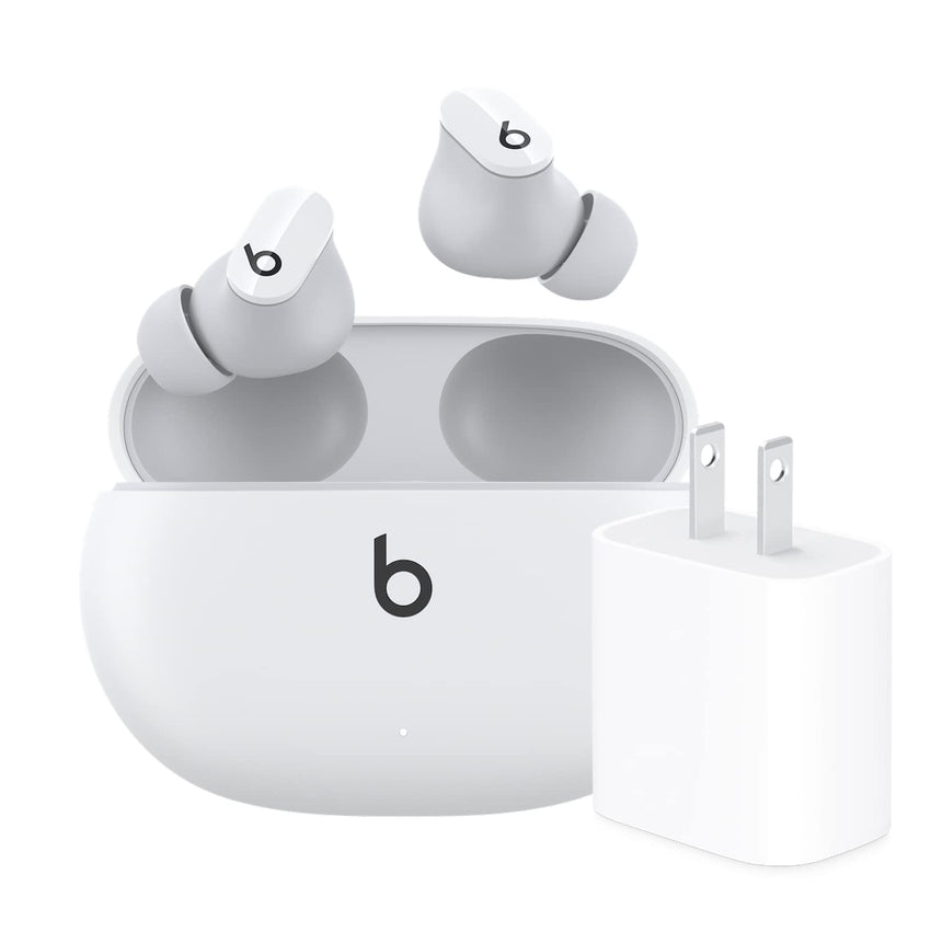 Beats Studio Buds - True Wireless Noise Cancelling Earbuds - Compatible with Apple & Android, Built - in Microphone, IPX4 Rating, Sweat Resistant Earphones, Class 1 Bluetooth Headphones - White - 7DAY'S