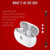 Beats Studio Buds - True Wireless Noise Cancelling Earbuds - Compatible with Apple & Android, Built - in Microphone, IPX4 Rating, Sweat Resistant Earphones, Class 1 Bluetooth Headphones - White - 7DAY'S