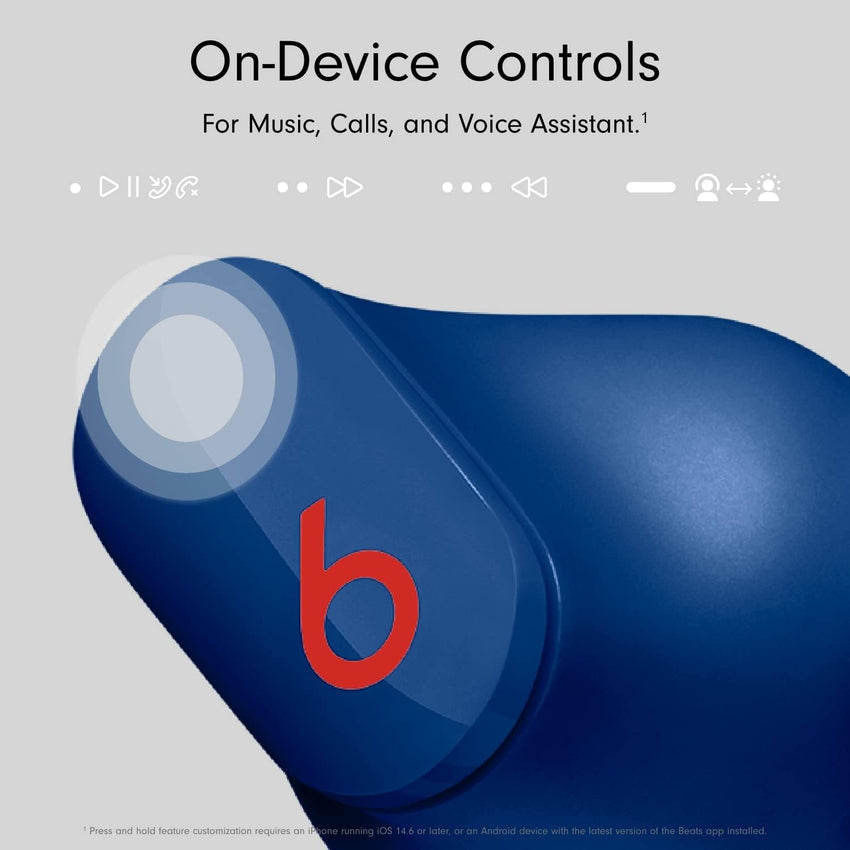 Beats Studio Buds - True Wireless Noise Cancelling Earbuds - Compatible with Apple & Android, Built - in Microphone, IPX4 Rating, Sweat Resistant Earphones, Class 1 Bluetooth Headphones - Ocean Blue - 7DAY'S