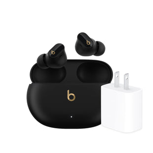 Beats Studio Buds + | True Wireless Noise Cancelling Earbuds, Enhanced Apple & Android Compatibility, Built-in Microphone, Sweat Resistant Bluetooth Headphones, Spatial Audio - Black/Gold