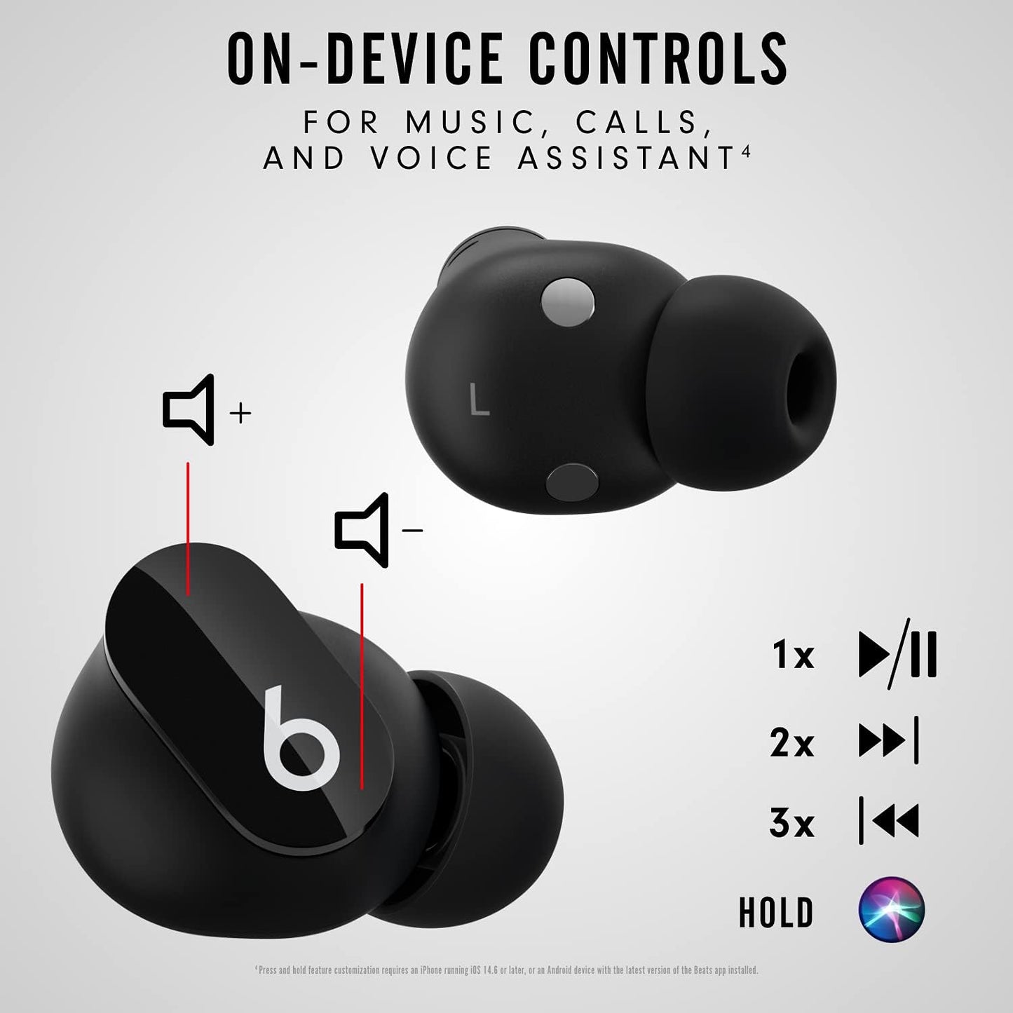 Beats Studio Buds - True Wireless Noise Cancelling Earphones - Black (Renewed Premium) - 7DAY'S