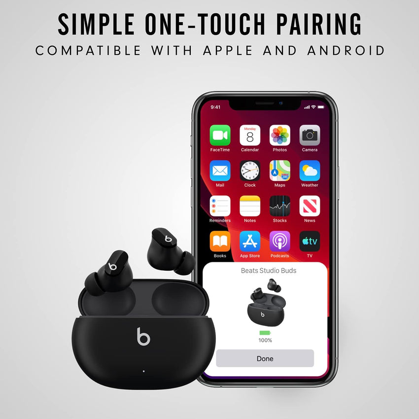 Beats Studio Buds - True Wireless Noise Cancelling Earphones - Black (Renewed Premium) - 7DAY'S