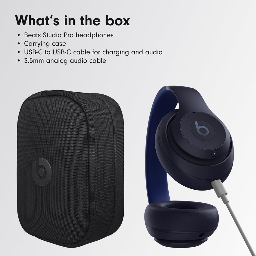 Beats Studio Pro - Wireless Bluetooth Noise Cancelling Headphones - Personalized Spatial Audio, USB - C Lossless Audio, Apple & Android Compatibility, Up to 40 Hours Battery Life - Navy - 7DAY'S
