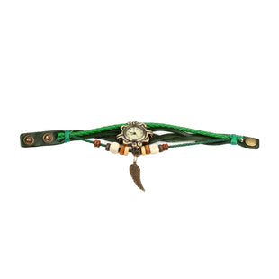 Beautiful Bohemian Style Retro Handmade Leather Angel Wing Women's Watches - 7DAY'S