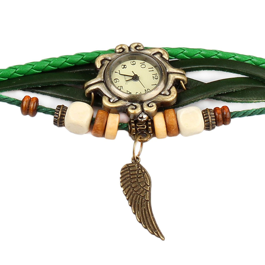 Beautiful Bohemian Style Retro Handmade Leather Angel Wing Women's Watches - 7DAY'S