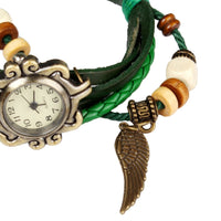 Beautiful Bohemian Style Retro Handmade Leather Angel Wing Women's Watches - 7DAY'S