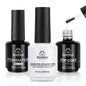 Beetles 2 Pcs 15ml No Wipe Gel Top Coat and Base Coat Set - Shine Finish and Long Lasting, Soak Off LED Nail Lamp Gel Base Top Coat Finish Nail Art Design Manicure Gifts for Women - 7DAY'S