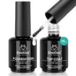 Beetles 2 Pcs 15ml No Wipe Gel Top Coat and Base Coat Set - Shine Finish and Long Lasting, Soak Off LED Nail Lamp Gel Base Top Coat Finish Nail Art Design Manicure Gifts for Women - 7DAY'S