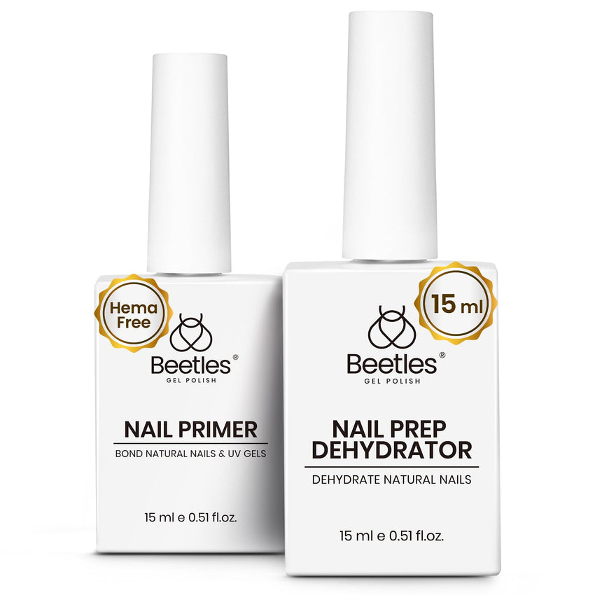 Beetles 2 Pcs 15ml No Wipe Gel Top Coat and Base Coat Set - Shine Finish and Long Lasting, Soak Off LED Nail Lamp Gel Base Top Coat Finish Nail Art Design Manicure Gifts for Women - 7DAY'S