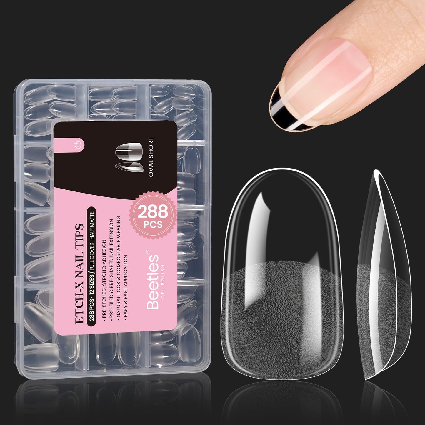 beetles Gel Polish 9 In 1 Gel Nail Glue for Clear Acrylic Nail Tips 2 Pcs 15ml Long Lasting Nail Gel Kit for False Nails Tips, Base Blooming Nail Gel, U V Light Required - 7DAY'S