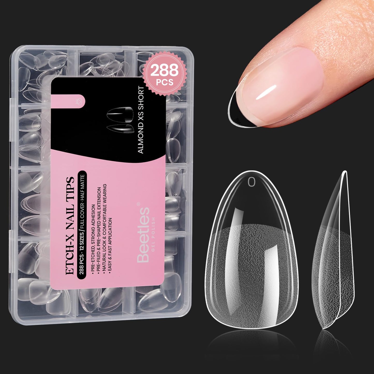 beetles Gel Polish 9 In 1 Gel Nail Glue for Clear Acrylic Nail Tips 2 Pcs 15ml Long Lasting Nail Gel Kit for False Nails Tips, Base Blooming Nail Gel, U V Light Required - 7DAY'S