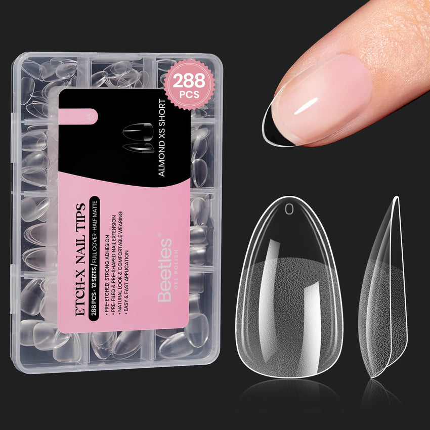 beetles Gel Polish 9 In 1 Gel Nail Glue for Clear Acrylic Nail Tips 2 Pcs 15ml Long Lasting Nail Gel Kit for False Nails Tips, Base Blooming Nail Gel, U V Light Required - 7DAY'S