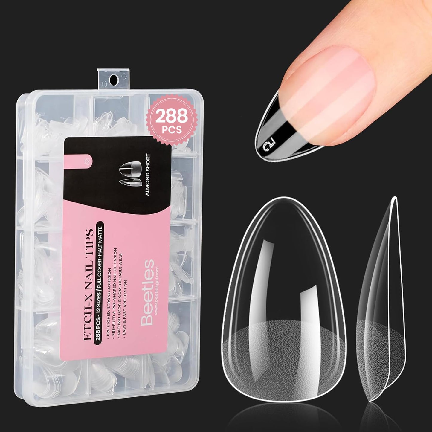 beetles Gel Polish 9 In 1 Gel Nail Glue for Clear Acrylic Nail Tips 2 Pcs 15ml Long Lasting Nail Gel Kit for False Nails Tips, Base Blooming Nail Gel, U V Light Required - 7DAY'S