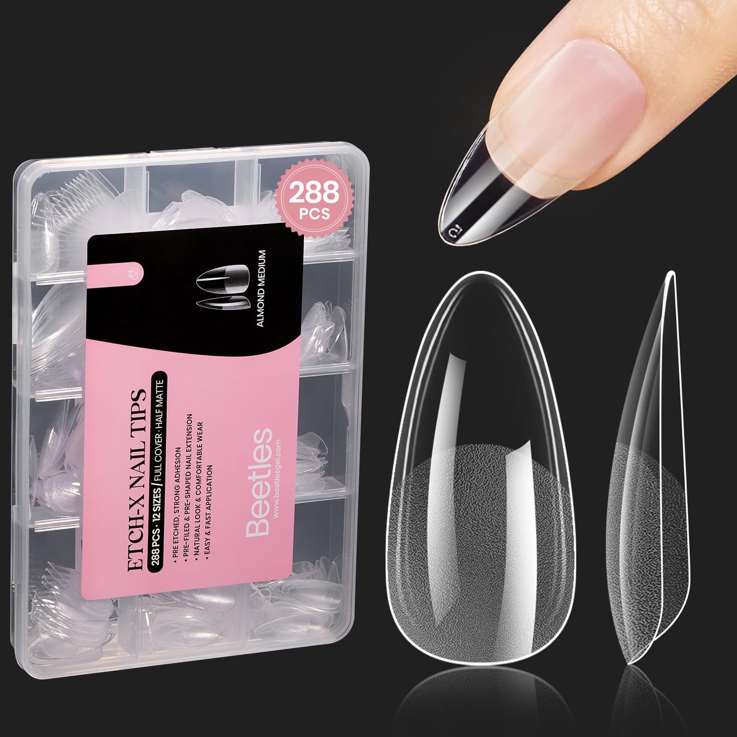 beetles Gel Polish 9 In 1 Gel Nail Glue for Clear Acrylic Nail Tips 2 Pcs 15ml Long Lasting Nail Gel Kit for False Nails Tips, Base Blooming Nail Gel, U V Light Required - 7DAY'S