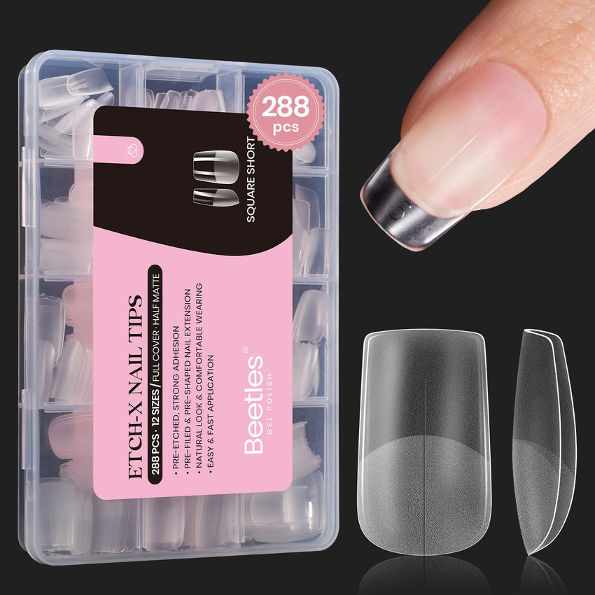 beetles Gel Polish 9 In 1 Gel Nail Glue for Clear Acrylic Nail Tips 2 Pcs 15ml Long Lasting Nail Gel Kit for False Nails Tips, Base Blooming Nail Gel, U V Light Required - 7DAY'S
