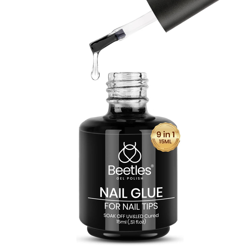 beetles Gel Polish No Wipe Gel Top Coat - Clear Color Top Coat Gel Nail Polish Shine Finish and Long Lasting, Soak Off Nail Lamp, 15ml Gift for Girls - 7DAY'S