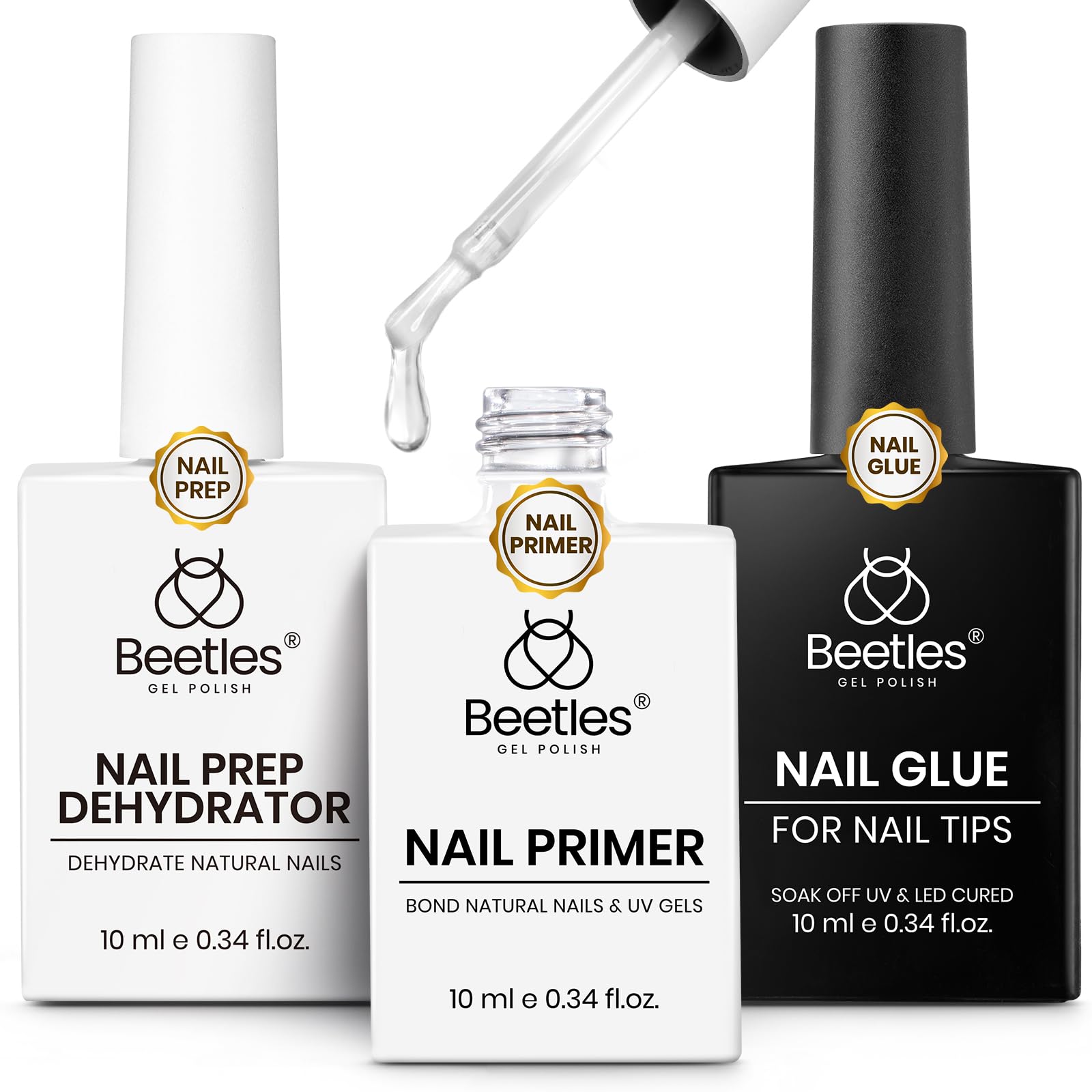 beetles Gel Polish No Wipe Gel Top Coat - Clear Color Top Coat Gel Nail Polish Shine Finish and Long Lasting, Soak Off Nail Lamp, 15ml Gift for Girls - 7DAY'S