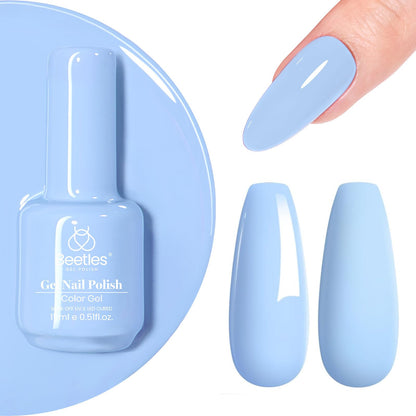 Beetles White Gel Nail Polish,15ml Summer Soak Off UV Gel Polish French Nail Art Manicure Salon DIY Design at Home Gift for Woman - 7DAY'S