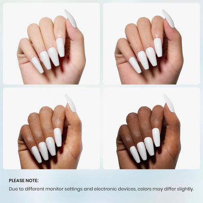 Beetles White Gel Nail Polish,15ml Summer Soak Off UV Gel Polish French Nail Art Manicure Salon DIY Design at Home Gift for Woman - 7DAY'S