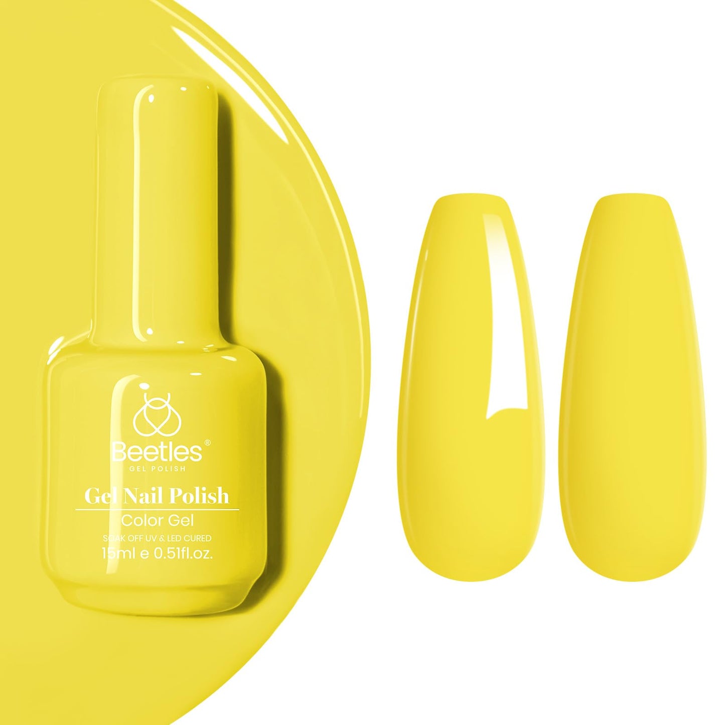 Beetles White Gel Nail Polish,15ml Summer Soak Off UV Gel Polish French Nail Art Manicure Salon DIY Design at Home Gift for Woman - 7DAY'S