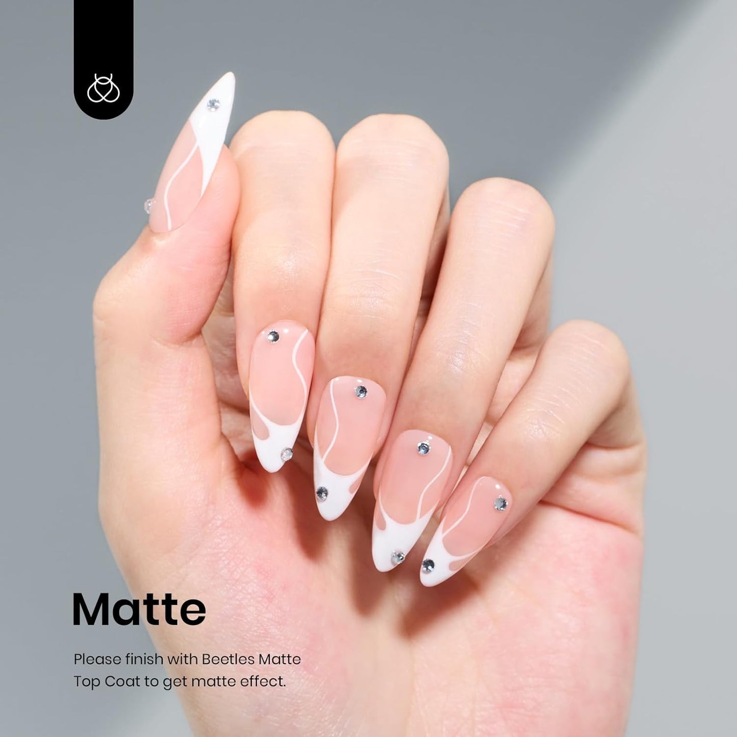 Beetles White Gel Nail Polish,15ml Summer Soak Off UV Gel Polish French Nail Art Manicure Salon DIY Design at Home Gift for Woman - 7DAY'S