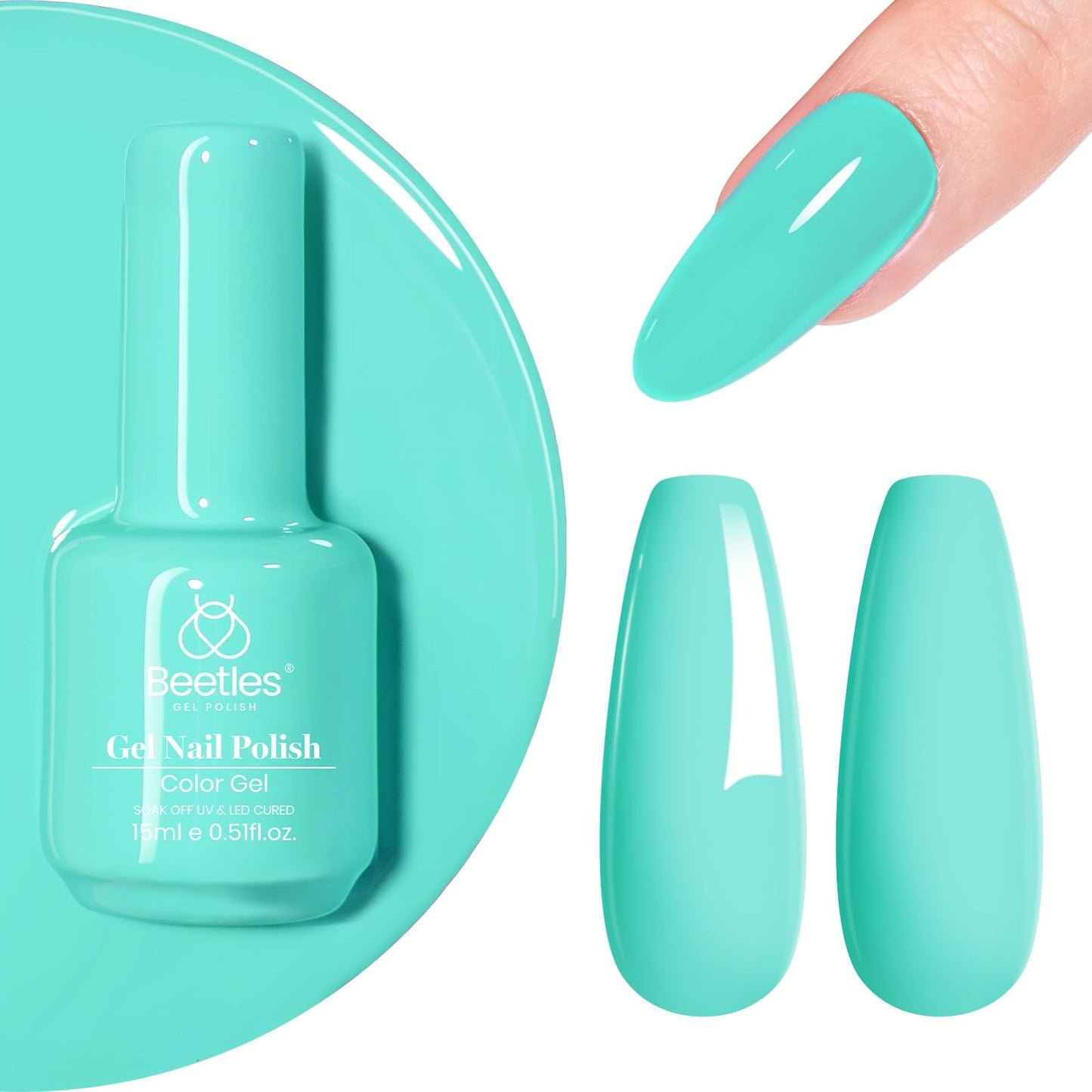 Beetles White Gel Nail Polish,15ml Summer Soak Off UV Gel Polish French Nail Art Manicure Salon DIY Design at Home Gift for Woman - 7DAY'S