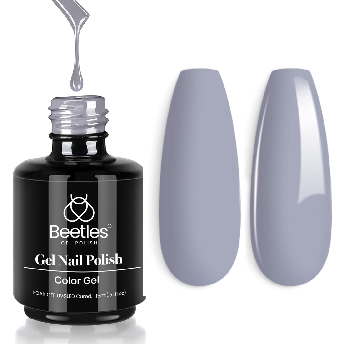Beetles White Gel Nail Polish,15ml Summer Soak Off UV Gel Polish French Nail Art Manicure Salon DIY Design at Home Gift for Woman - 7DAY'S