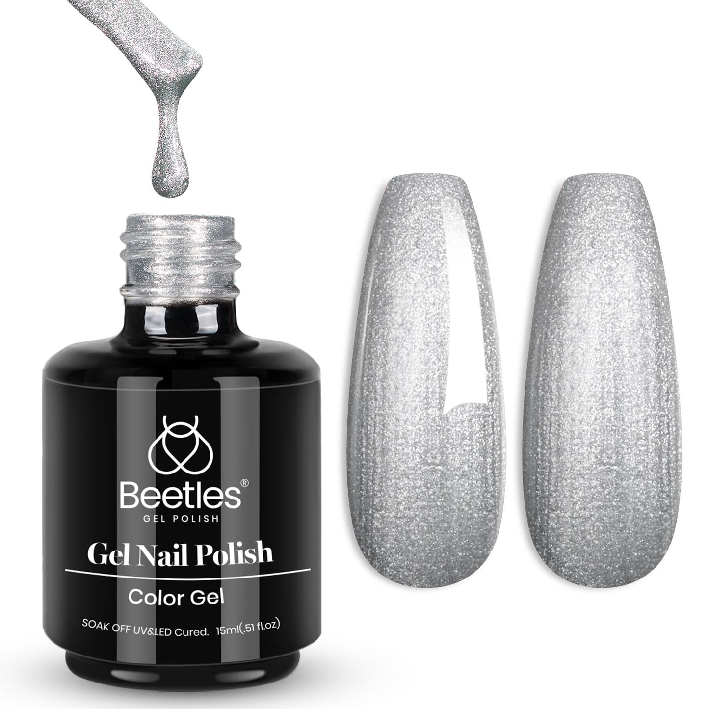 Beetles White Gel Nail Polish,15ml Summer Soak Off UV Gel Polish French Nail Art Manicure Salon DIY Design at Home Gift for Woman - 7DAY'S