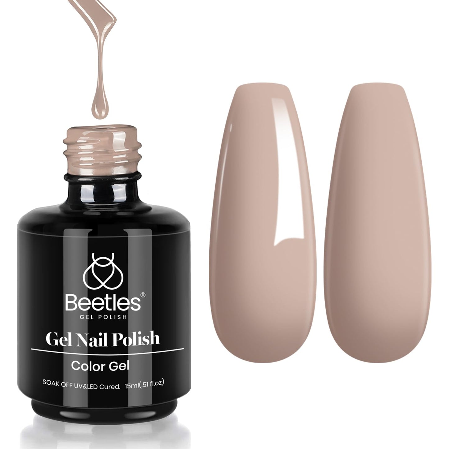 Beetles White Gel Nail Polish,15ml Summer Soak Off UV Gel Polish French Nail Art Manicure Salon DIY Design at Home Gift for Woman - 7DAY'S