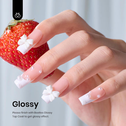 Beetles White Gel Nail Polish,15ml Summer Soak Off UV Gel Polish French Nail Art Manicure Salon DIY Design at Home Gift for Woman - 7DAY'S