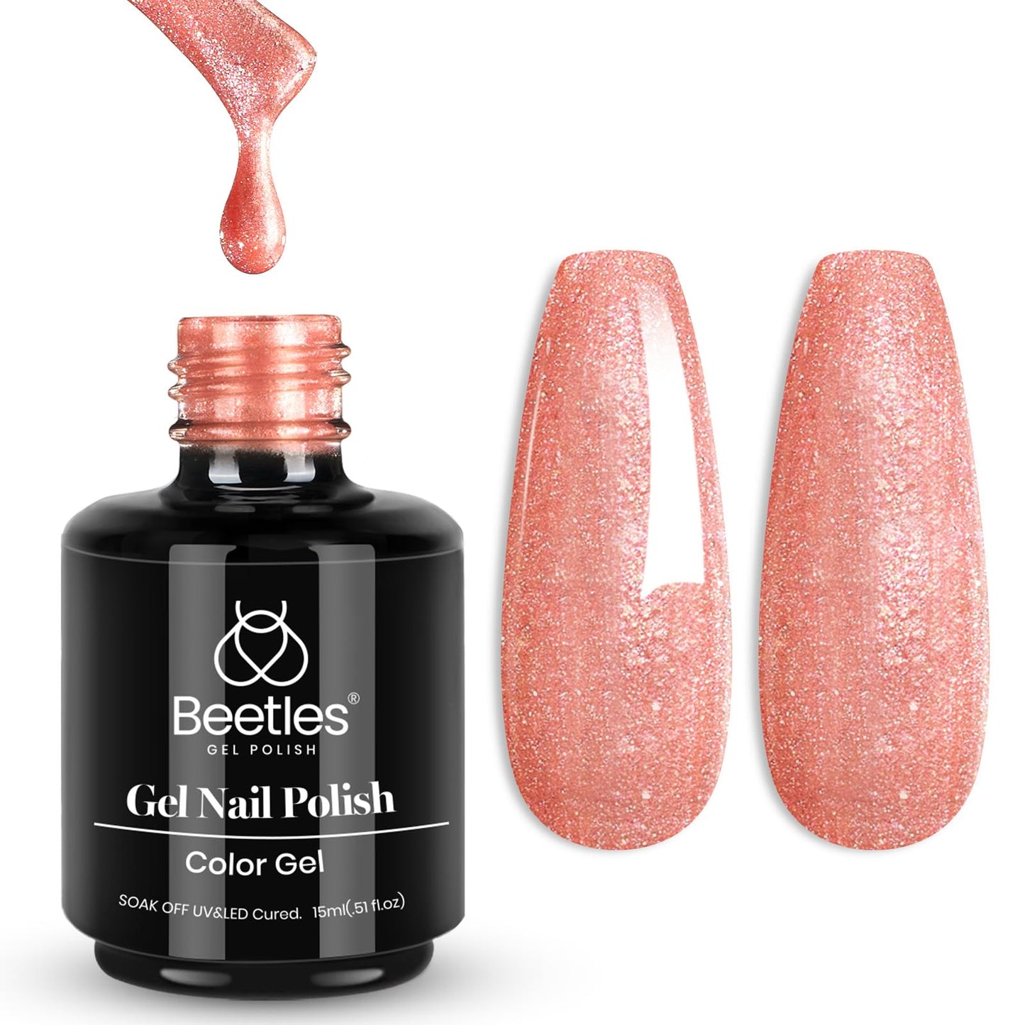 Beetles White Gel Nail Polish,15ml Summer Soak Off UV Gel Polish French Nail Art Manicure Salon DIY Design at Home Gift for Woman - 7DAY'S