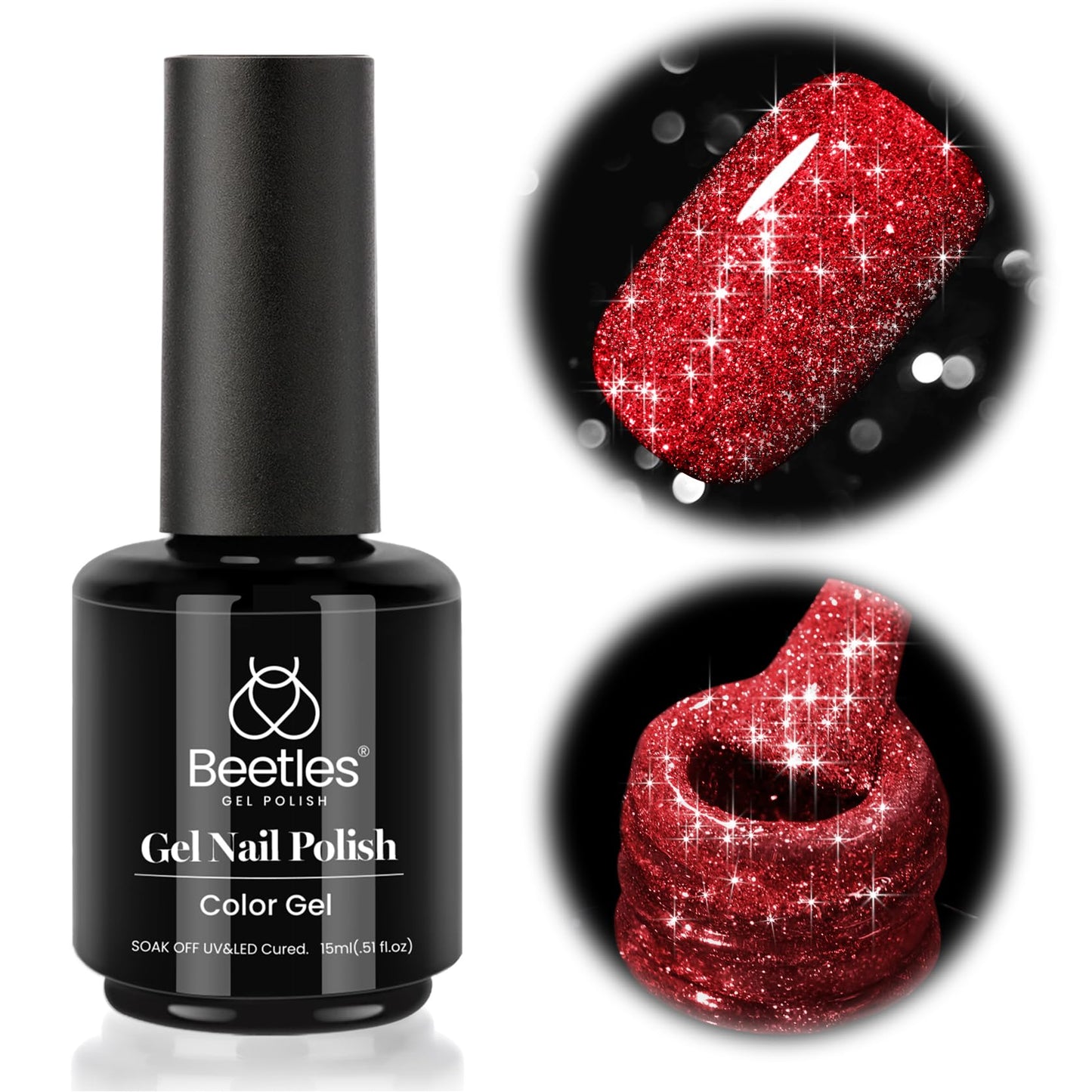 Beetles White Gel Nail Polish,15ml Summer Soak Off UV Gel Polish French Nail Art Manicure Salon DIY Design at Home Gift for Woman - 7DAY'S