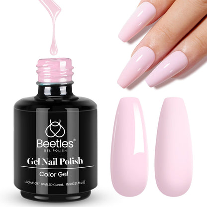 Beetles White Gel Nail Polish,15ml Summer Soak Off UV Gel Polish French Nail Art Manicure Salon DIY Design at Home Gift for Woman - 7DAY'S