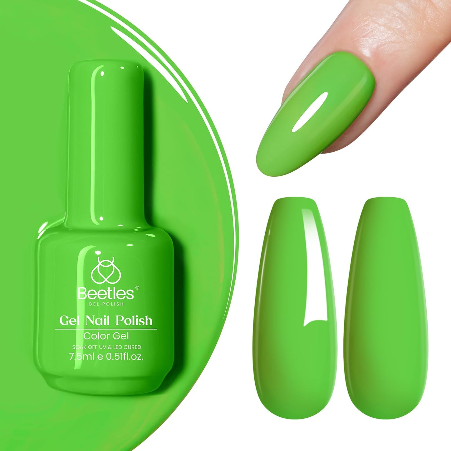 Beetles White Gel Nail Polish,15ml Summer Soak Off UV Gel Polish French Nail Art Manicure Salon DIY Design at Home Gift for Woman - 7DAY'S