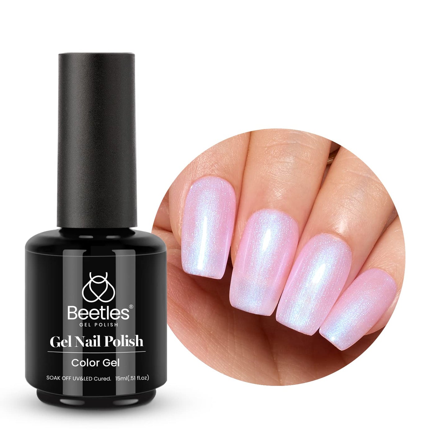 Beetles White Gel Nail Polish,15ml Summer Soak Off UV Gel Polish French Nail Art Manicure Salon DIY Design at Home Gift for Woman - 7DAY'S