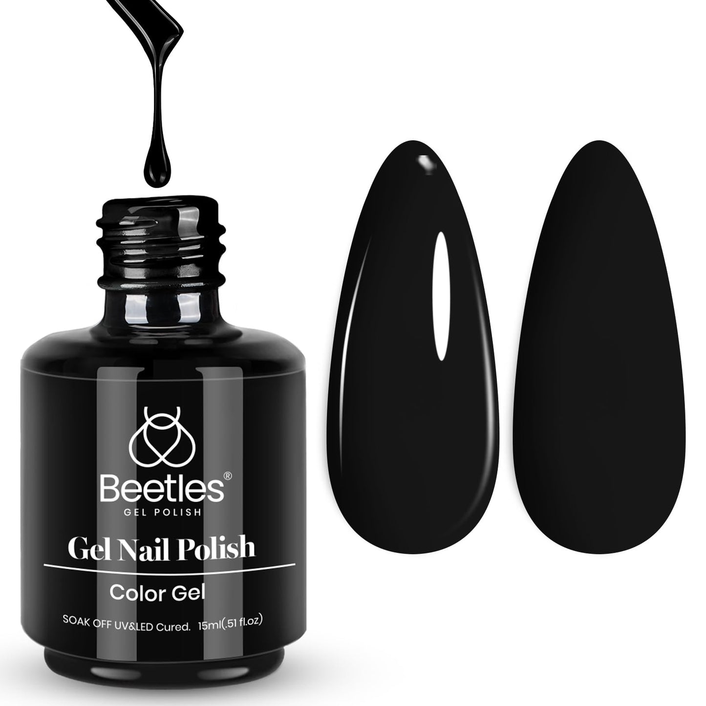 Beetles White Gel Nail Polish,15ml Summer Soak Off UV Gel Polish French Nail Art Manicure Salon DIY Design at Home Gift for Woman - 7DAY'S