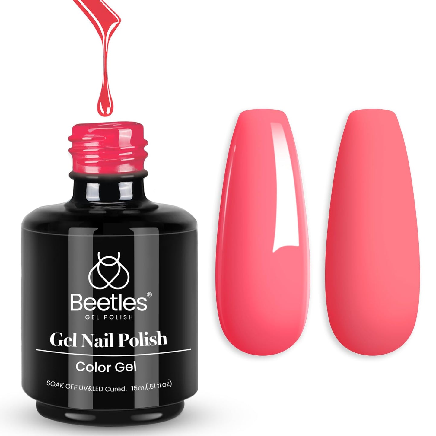 Beetles White Gel Nail Polish,15ml Summer Soak Off UV Gel Polish French Nail Art Manicure Salon DIY Design at Home Gift for Woman - 7DAY'S