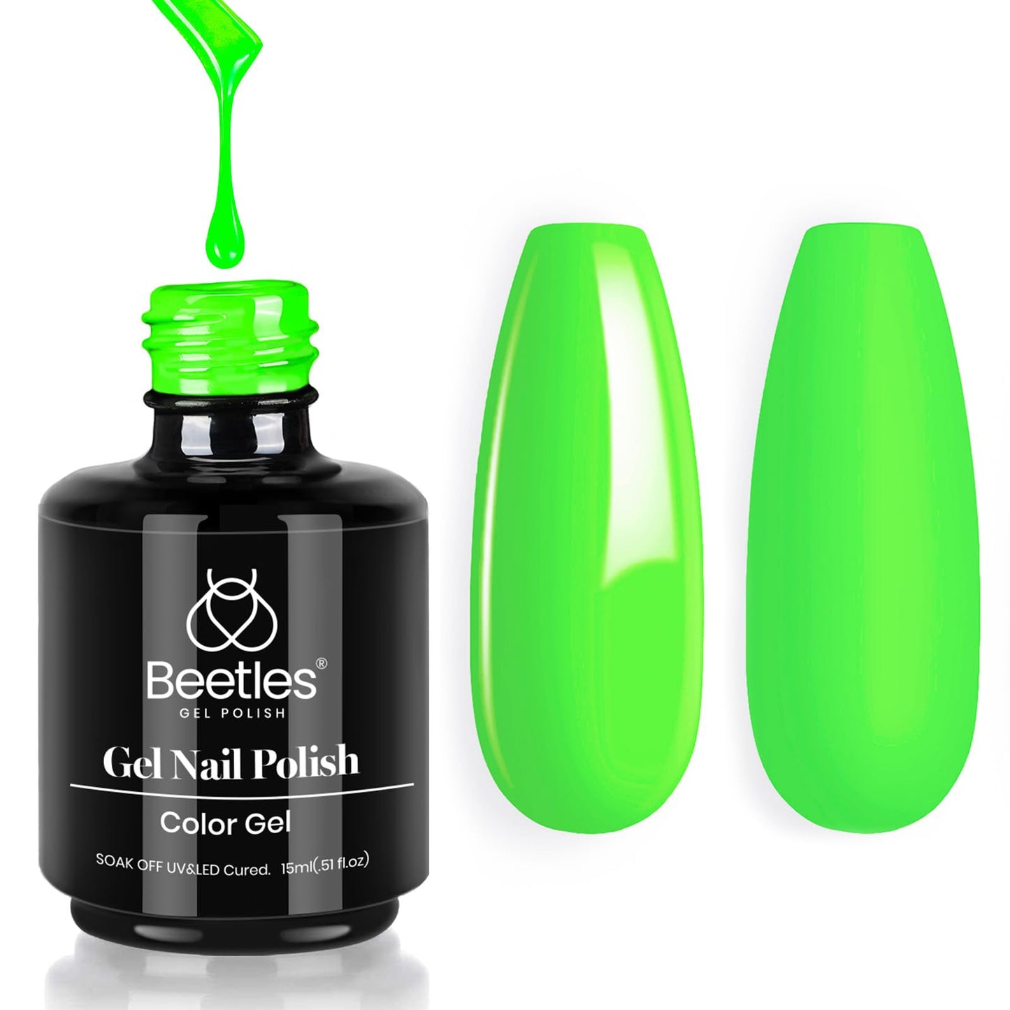 Beetles White Gel Nail Polish,15ml Summer Soak Off UV Gel Polish French Nail Art Manicure Salon DIY Design at Home Gift for Woman - 7DAY'S
