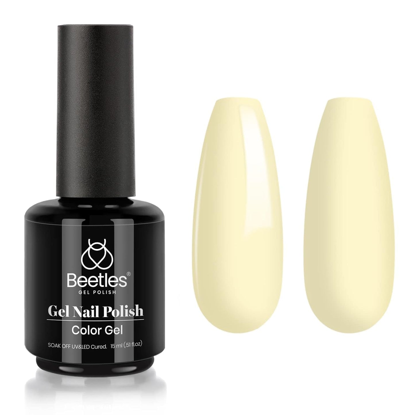 Beetles White Gel Nail Polish,15ml Summer Soak Off UV Gel Polish French Nail Art Manicure Salon DIY Design at Home Gift for Woman - 7DAY'S